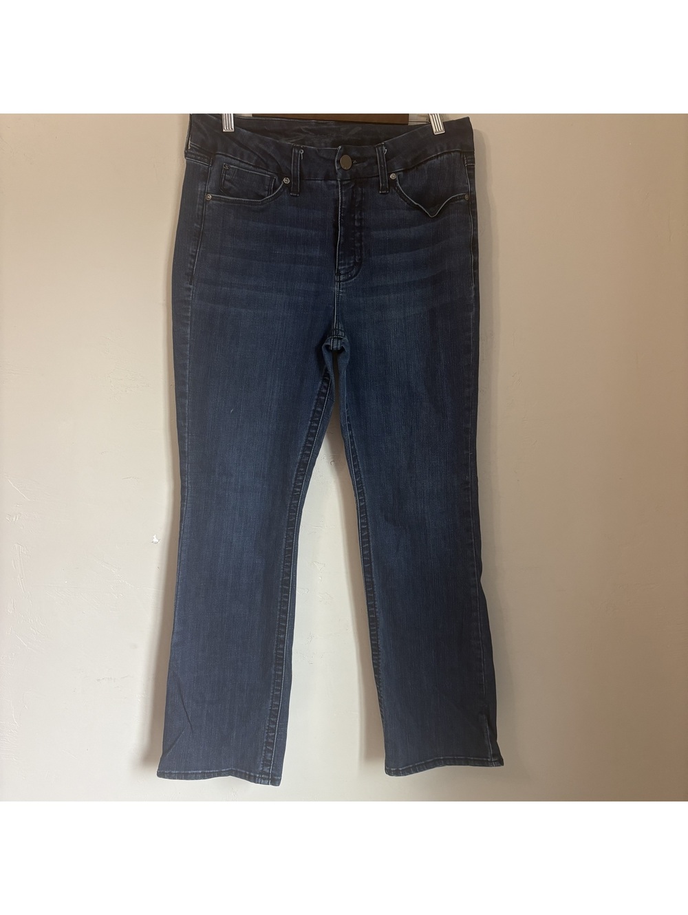 Seven7 Tummyless High Rise Bootcut Jeans Womens Size 12 Dark Wash Stretch